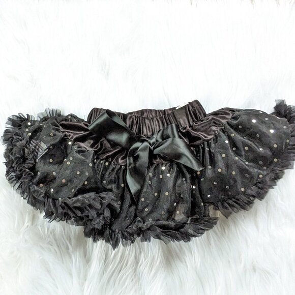 Baby Girl Black Sparkly Tutu Skirt 12-18M - Picture 1 of 8